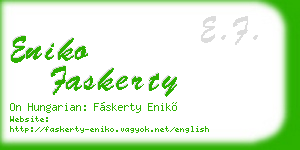 eniko faskerty business card